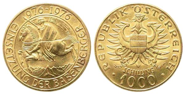 AUSTRIA. 1000 Schilling 1976 Au (13,53 g cad.). FDC...