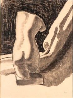 EMILIO SOBRERO (Torino, 1890- Roma, 1964) - Studio per “Natura morta, Venere - panno celeste”, 1924...