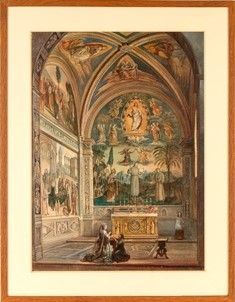 VINCENZO MARCHI (Roma, 1818 -1894) : La cappella Bufalini all'Ara Coeli con figure...  - Auction Dipinti, Disegni e Sculture dal XIV al XIX secolo - Bertolami Fine Art - Casa d'Aste