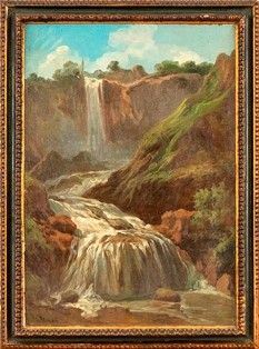 EGISTO FERRONI (Lastra a Signa, 1835-1912) : Cascata delle Marmore...  - Asta Dipinti, Disegni e Sculture dal XIV al XIX secolo - Bertolami Fine Art - Casa d'Aste