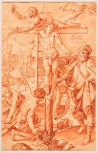 Messa in croce di Cristo...  - Asta Dipinti, Disegni e Sculture dal XIV al XIX secolo - Bertolami Fine Art - Casa d'Aste