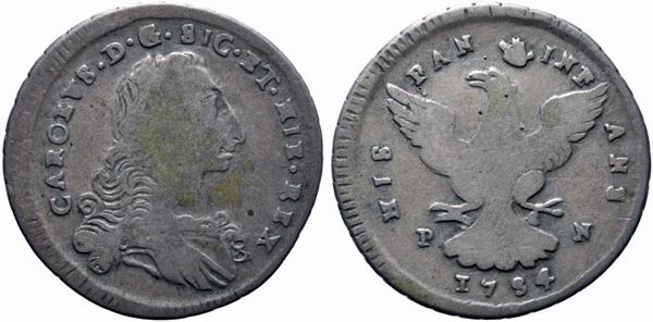 PALERMO. Regno di Sicilia. Carlo di Borbone (1734-1759). 4 tari 1754. Ag (8,55 g; 30,2 mm)  - Asta Monete e medaglie medievali e moderne italiane ed estere - Bertolami Fine Art - Casa d'Aste