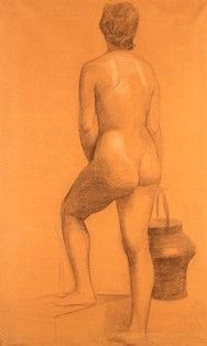 Nudo di spalle...  - Auction Arte moderna e contemporanea. Dipinti, disegni, sculture e stampe d'autore del XIX e del XX secolo - Bertolami Fine Art - Casa d'Aste