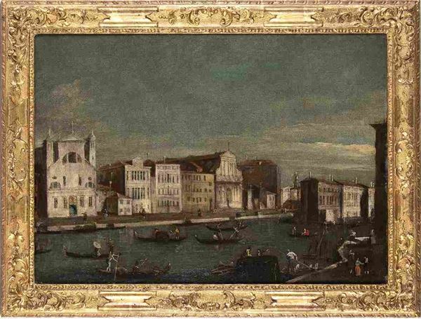 FRANCESCO ALBOTTO (Venezia, 1721-1757), ATTRIBUITO - Il Canal Grande con Santa Lucia e Santa Maria di Nazareth...
