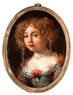 MINIATURISTA ITALIANO, XVIII SECOLO - Miniatura con ritratto di Fanciulla...