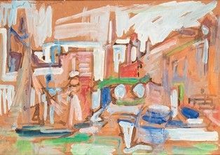 EMILIO VEDOVA (Venezia, 1916 - 2006) : Senza titolo, 1945 ca....  - Auction ARTE MODERNA E CONTEMPORANEA - DIPINTI, DISEGNI, SCULTURE, STAMPE D'AUTORE DAL XIX SECOLO ALL'EPOCA CONTEMPORANEA - Bertolami Fine Art - Casa d'Aste