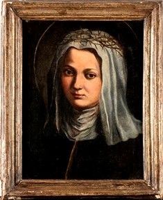 SCUOLA NAPOLETANA, FINE XVII / INIZIO XVIII SECOLO - Santa Caterina da Siena...
