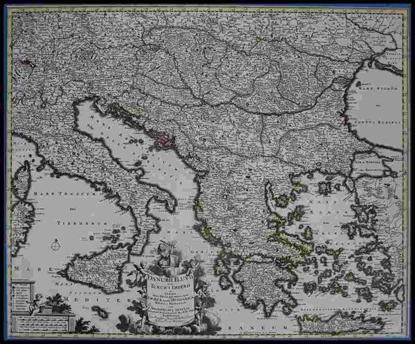 Danubii Fluvii Sive Turcici Imperii in Europa Nova Tabula…...  - Asta Stampe antiche, moderne e carte geografiche - Bertolami Fine Art - Casa d'Aste