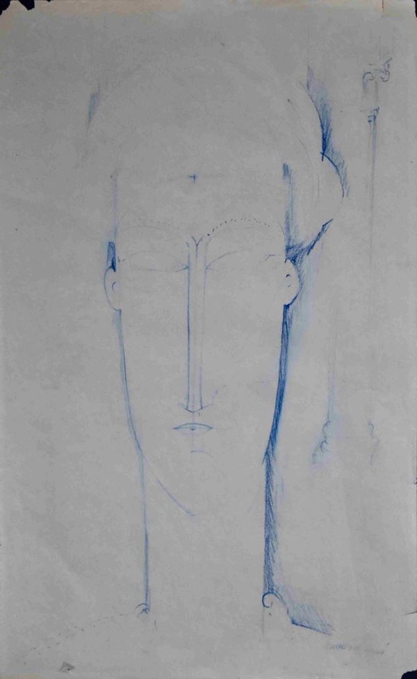 AMEDEO MODIGLIANI (Livorno, 1884 - Ospedale de la Charit&#233;, 1920) : Cariatide, 1913...  - Auction ARTE MODERNA E CONTEMPORANEA - DIPINTI, DISEGNI, SCULTURE, STAMPE D'AUTORE DAL XIX SECOLO ALL'EPOCA CONTEMPORANEA - Bertolami Fine Art - Casa d'Aste