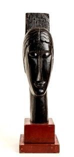 AMEDEO MODIGLIANI (Livorno, 1884 - Ospedale de la Charit&#233;, 1920) : TÊTE...  - Auction ARTE MODERNA E CONTEMPORANEA - DIPINTI, DISEGNI, SCULTURE, STAMPE D'AUTORE DAL XIX SECOLO ALL'EPOCA CONTEMPORANEA - Bertolami Fine Art - Casa d'Aste