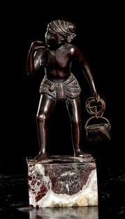 PICCOLA FIGURA DI CONTADINO IN BRONZO
probabilmente Thailandia, inizio del XX s...  - Asta Arte asiatica e tribale - Bertolami Fine Art - Casa d'Aste