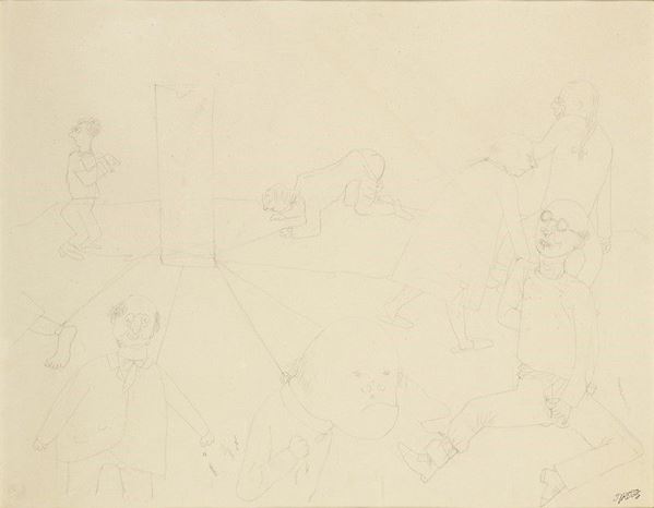 GEORGE GROSZ (Berlino, 1893 - 1959) : Senza titolo, 1923...  - Asta Arte moderna e contemporanea. Dipinti, disegni, sculture e stampe d'autore del XIX e del XX secolo - Bertolami Fine Art - Casa d'Aste