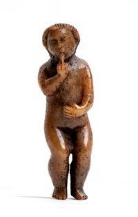 Scultura Indo-portoghese in osso raffigurante Gesù Cristo bambino - Goa, XVII s...  - Auction Gioielli, argenti, orologi, avori e cabinet de curiosités - Bertolami Fine Art - Casa d'Aste