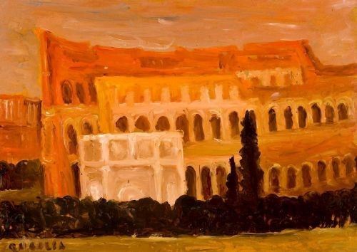 CARLO QUAGLIA : Colosseo ...  - Auction Arte moderna e contemporanea. Dipinti, disegni, sculture e stampe d'autore del XIX e del XX secolo - Bertolami Fine Art - Casa d'Aste