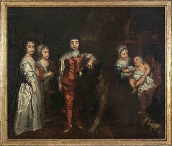 I cinque figli maggiori di Carlo I...  - Asta Dipinti e Disegni dal XV al XIX secolo - Bertolami Fine Art - Casa d'Aste