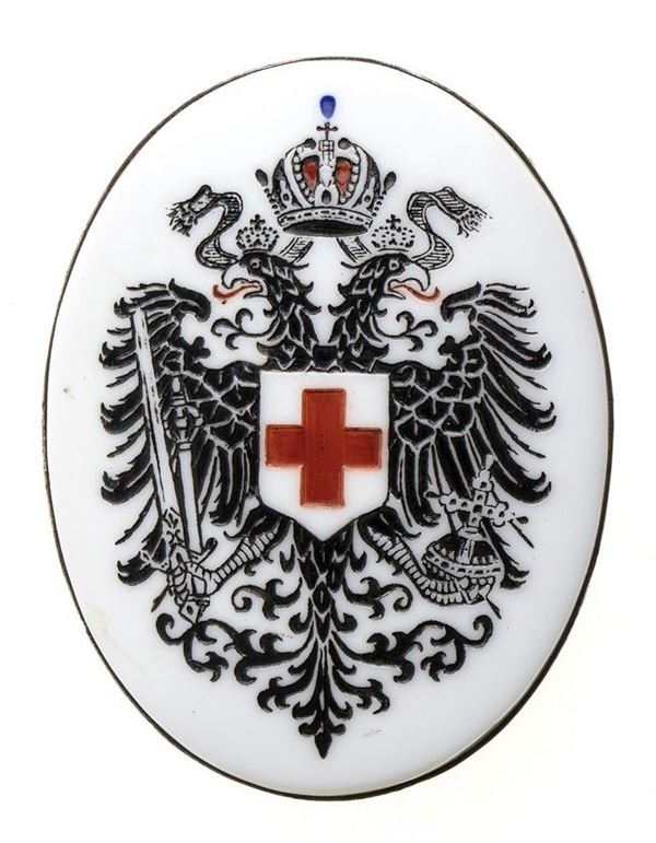 GRANDE DISTINTIVO PER MEDICI DELLA CROCE ROSSA IMPERIALE...
