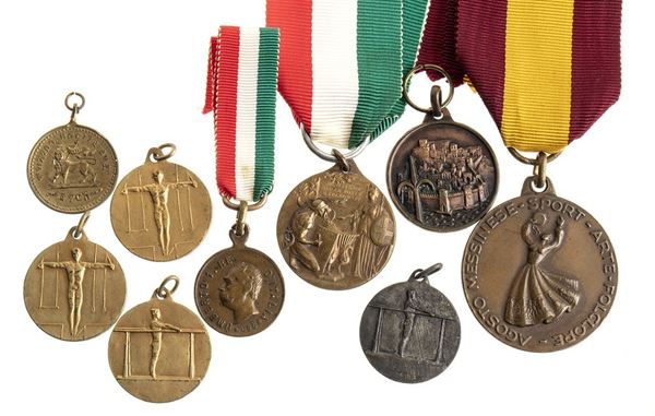 LOTTO DI 9 MEDAGLIE...  (ORDINI E MEDAGLIE - ITALIA, REGNO...)  - DIFFERENT METALS AND SIZES - Auction Militaria, Medals and Orders of Chivalry - Bertolami Fine Art - Casa d'Aste