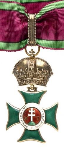 ORDER OF SAINT STEPHEN, COMMANDER’S BANNER...  (ORDINI E MEDAGLIE - AUSTRIA-UNGHERIA...)  - GILT SILVER, ENAMELS, 42X73 MM - Auction Militaria, Medals and Orders of Chivalry - Bertolami Fine Art - Casa d'Aste