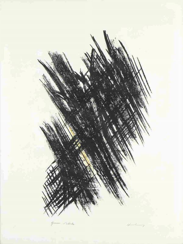 HANS HARTUNG (Lipsia, 1904 - Antibes, 1989) - Senza titolo...