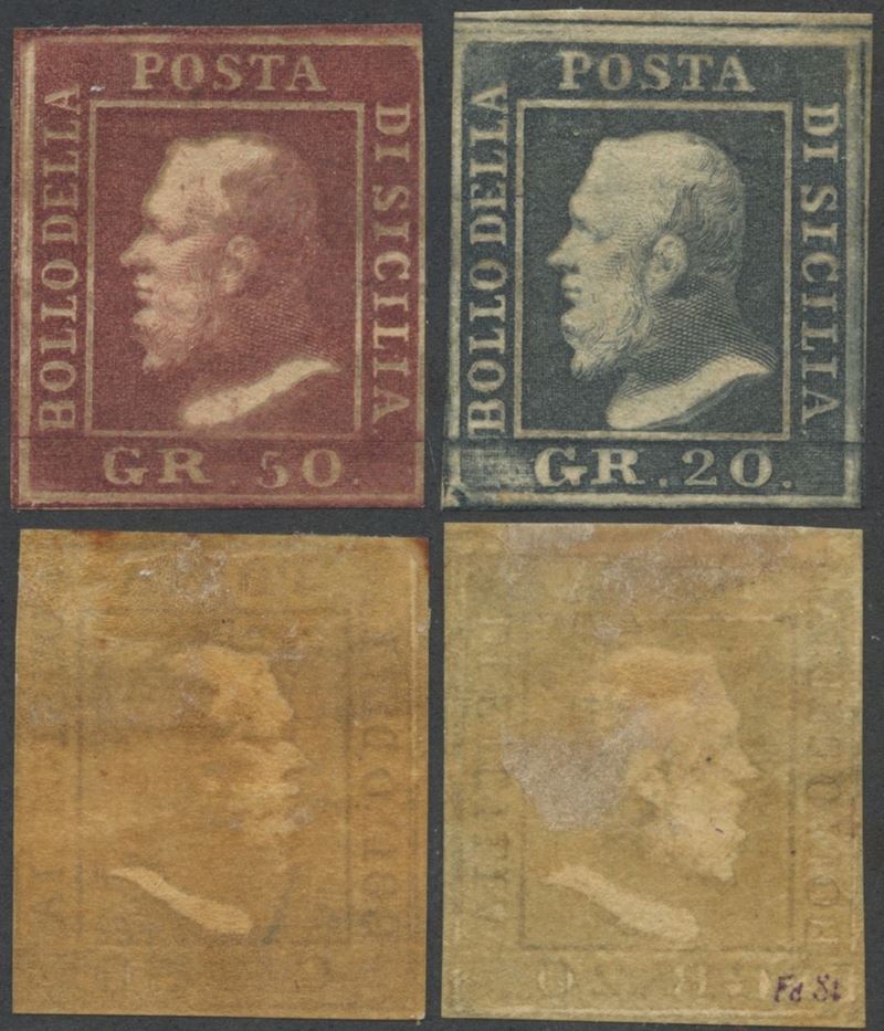 Sicilia - 20 Gr. e 50 Gr. con Inchiostro Oleoso