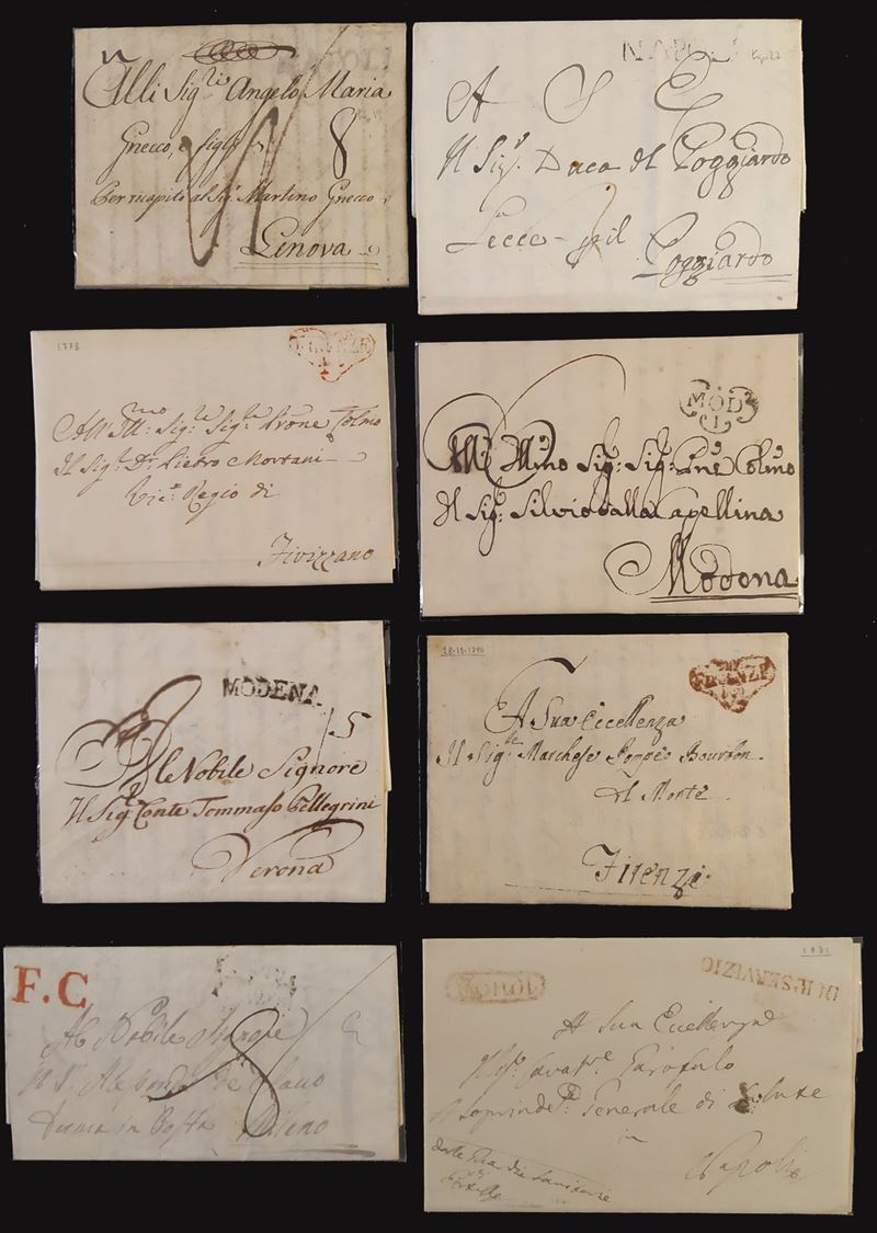 Prefilateliche - Lotto di 8 Lettere