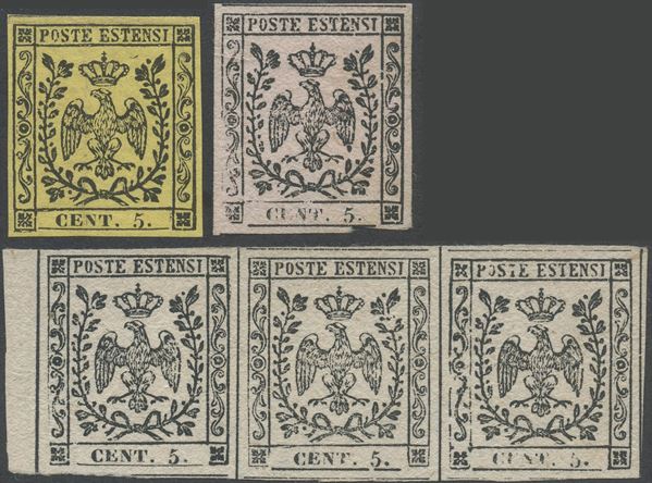 Modena - Tests of the adopted type  - Auction Stamps and Postal History - Bertolami Fine Art - Casa d'Aste