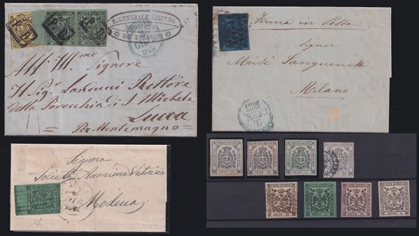 Modena - Interesting together  - Auction STAMPS AND POSTAL HISTORY - Bertolami Fine Art - Casa d'Aste