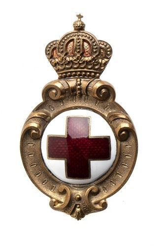 An 1887 Bulgarian Red Cross Badge ...  (CROCE ROSSA - BULGARIA, REGNO...)  - bronze 37x65 mm - Auction Militaria, Medals and Orders of Chivalry - Bertolami Fine Art - Casa d'Aste