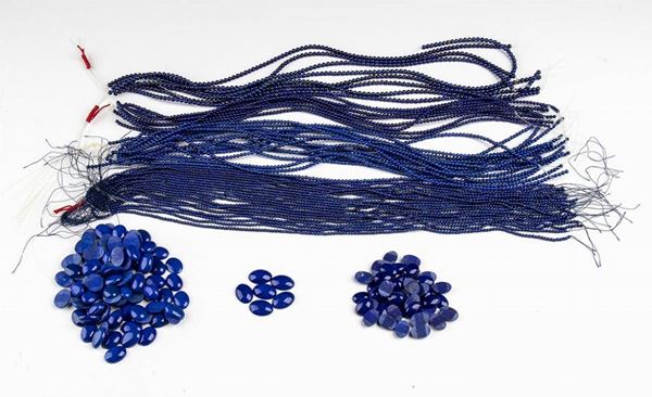 Fili slegati e cabochon di lapislazuli ...