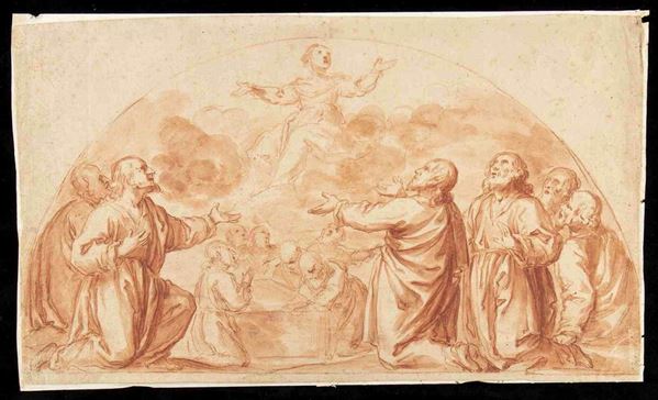 ASTOLFO PETRAZZI (Siena, 1583 - 1665), ATTRIBUITO : Assunzione della Vergine...  - Asta Dipinti e Disegni dal XV al XIX secolo - Bertolami Fine Art - Casa d'Aste