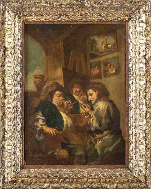 L'atelier del pittore...  - Auction Dipinti e Disegni dal XV al XIX secolo - Bertolami Fine Art - Casa d'Aste