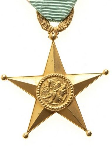 ORDER OF THE STAR OF SOLIDARITY, SIGN OF KNIGHT...  (ORDINI E MEDAGLIE - ITALIA, REPUBBLICA...)  - GOLDEN BRONZE, 57 MM - Auction Militaria, Medals and Orders of Chivalry - Bertolami Fine Art - Casa d'Aste