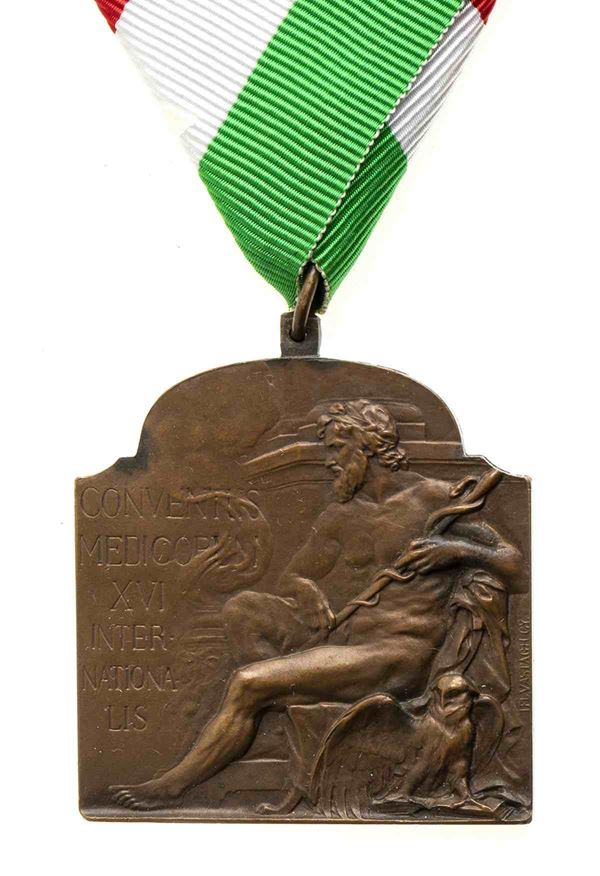 MEDAL OF MEDICAL CONGRESS IN BUDAPEST...  (ORDINI E MEDAGLIE - AUSTRIA-UNGHERIA...)  - BRONZE, 39,6X40 MM - Auction Militaria, Medals and Orders of Chivalry - Bertolami Fine Art - Casa d'Aste