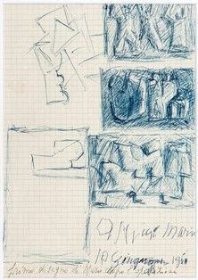 MARIO SIRONI : Schizzi, 1950 ca....  - Auction Arte Moderna e Contemporanea - Pittura, Scultura, Arti decorative e Disegni dal XIX al XXI secolo - Bertolami Fine Art - Casa d'Aste