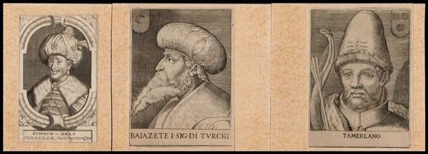 Aliprando Caprioli (fl.1574-1599) / Johann Alexander B&#246;ner (c. 1647-1720) da Jacob Loots - Lotti di tre ritratti  ...