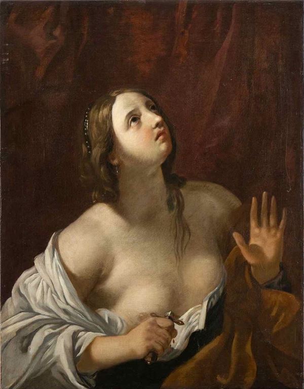 Guido Reni : Il suicidio di Lucrezia...  - Auction Dipinti e Disegni dal XV al XIX secolo - Bertolami Fine Art - Casa d'Aste