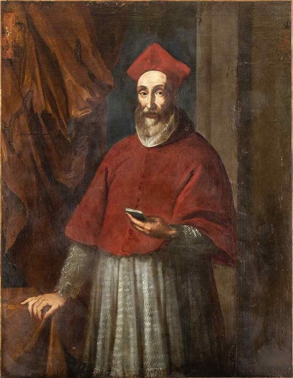 Ritratto di cardinale...  - Asta Dipinti e Disegni dal XV al XIX secolo - Bertolami Fine Art - Casa d'Aste