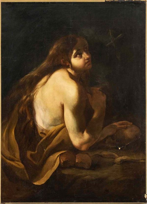 Maddalena penitente...  - Auction Dipinti e Disegni dal XV al XIX secolo - Bertolami Fine Art - Casa d'Aste