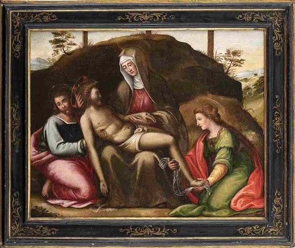 SCUOLA CENTRO-ITALIANA, XVI SECOLO : Deposizione di Cristo...  - Auction Dipinti e Disegni dal XV al XIX secolo - Bertolami Fine Art - Casa d'Aste