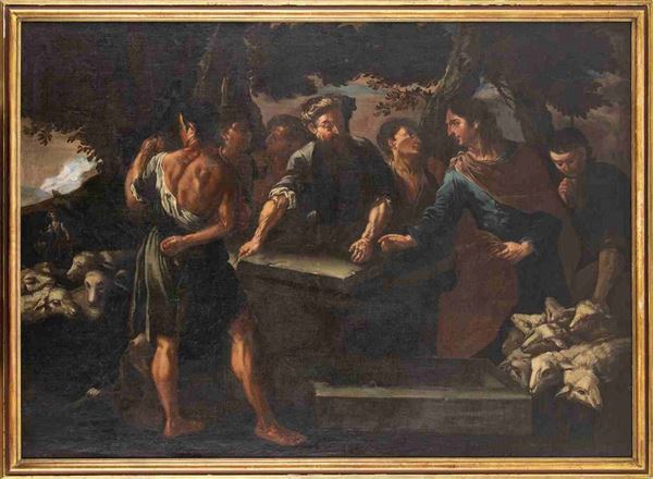 Scuola romana, seconda met&#224; XVI secolo - I fratelli di Giuseppe di fronte al pozzo...