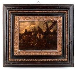 Dipinto fiammingo -  XIX secolo...  - Auction  Mobili e Oggetti d'arte dal XVII all'inizio del XX secolo - Bertolami Fine Art - Casa d'Aste