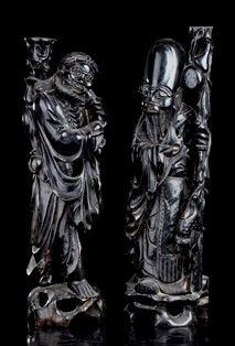 DUE SCULTURE IN LEGNO CON SHOULAO E LI TIEGUAI
Cina, XX secolo
...  - Asta Arte Asiatica, Africana e Precolombiana - Bertolami Fine Art - Casa d'Aste