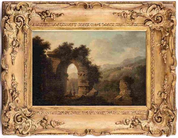 ANONIMO, PRIMA MET&#192;  XIX SECOLO : Ponte d'Augusto presso Narni...  - Auction Dipinti e Disegni dal XV al XIX secolo - Bertolami Fine Art - Casa d'Aste