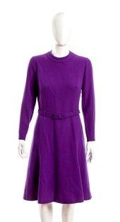 MARUCELLI
ABITO IN LANA VIOLA
fine anni 60...  - Auction Fashion & Luxury, Memorabilia e Militaria - Bertolami Fine Art - Casa d'Aste