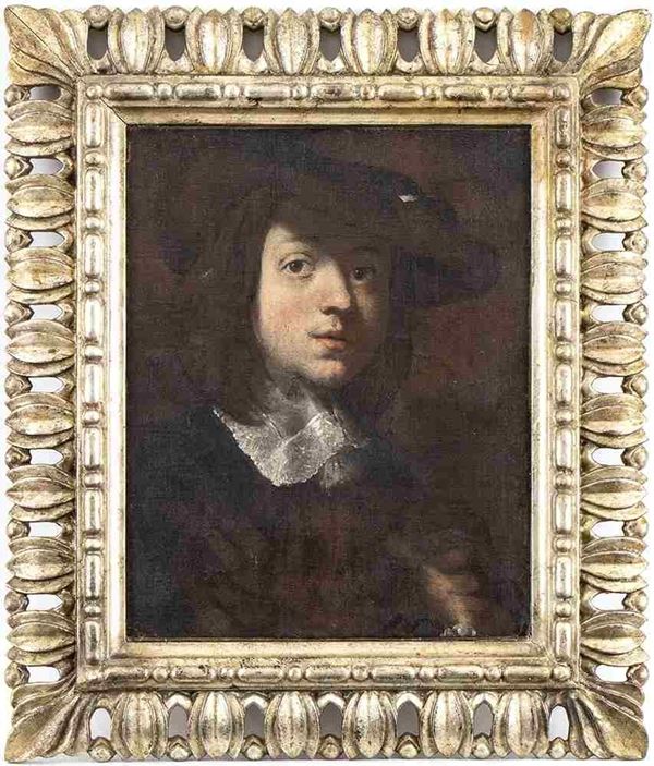 ARTISTA OLANDESE ATTIVO IN ITALIA, SECONDA META&#8217; DEL XVII SECOLO : Ritratto di giovinetto con cappello...  - Auction Dipinti e Disegni dal XV al XIX secolo - Bertolami Fine Art - Casa d'Aste