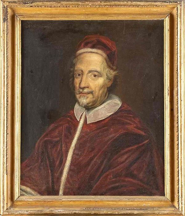 SCUOLA ROMANA, TERZO QUARTO DEL XVII SECOLO : Ritratto di cardinale (Pietro Ottoboni?)...  - Auction Dipinti e Disegni dal XV al XIX secolo - Bertolami Fine Art - Casa d'Aste