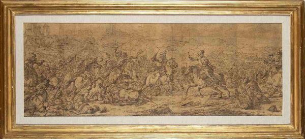 Francesco Antonio Simonini (Parma, 1689 - Venezia, 1753) : Scontro di cavallerie...  - Auction Dipinti e Disegni dal XV al XIX secolo - Bertolami Fine Art - Casa d'Aste