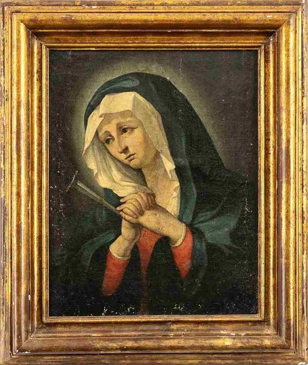 Madonna orante...  - Asta Dipinti e Disegni dal XV al XIX secolo - Bertolami Fine Art - Casa d'Aste