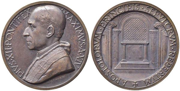 CITTA' DEL VATICANO. Pio XII (1939-1958). Medaglia Anno XIV "Sepolcro di San Pi...  - Auction Monete e medaglie moderne Italiane ed Estere - Bertolami Fine Art - Casa d'Aste