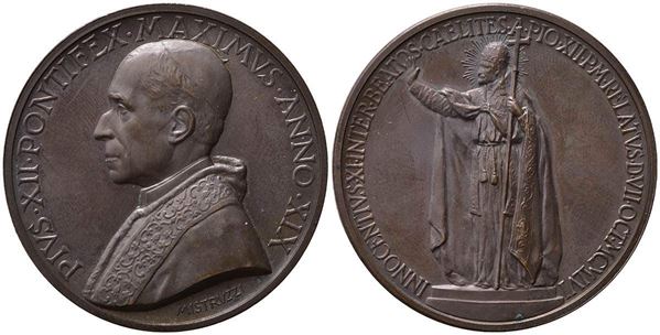 CITTA' DEL VATICANO. Pio XII (1939-1958). Medaglia Anno XIX "Beatificazione di ...  - Auction Monete e medaglie moderne Italiane ed Estere - Bertolami Fine Art - Casa d'Aste